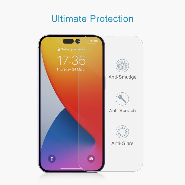 For iPhone 14 Pro Max 10pcs 0.26mm 9H 2.5D Tempered Glass Film