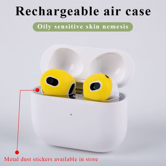 Ear Cap Silicone Protective Case for AirPods 3(Yellow)