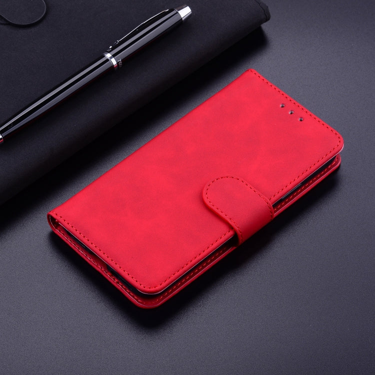 For Honor X8 Skin Feel Pure Color Flip Leather Phone Case(Red)