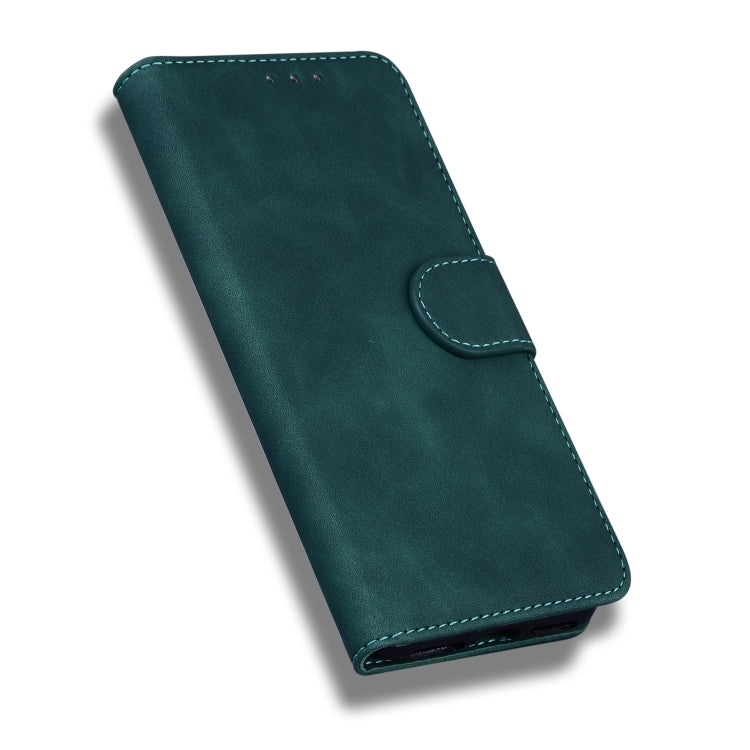 For Honor X8 Skin Feel Pure Color Flip Leather Phone Case(Green)