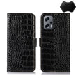 For Xiaomi Redmi Note 11T Pro Crocodile Top Layer Cowhide Leather Phone Case(Black) - Xiaomi Cases by PMC TechLife | Online Shopping South Africa | PMC TechLife