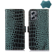 For Xiaomi Redmi Note 11T Pro Crocodile Top Layer Cowhide Leather Phone Case(Green)