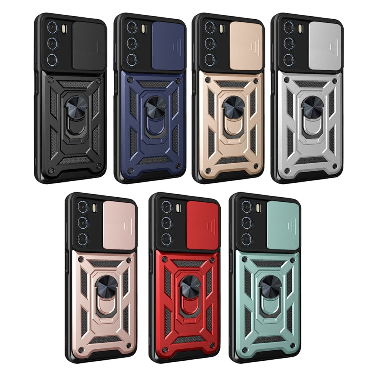 For Motorola Moto G200 5G / Edge S30 Sliding Camera Cover Design TPU+PC Phone Case(Green)