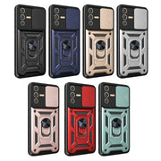 For vivo V23 5G / S12 Sliding Camera Cover Design TPU+PC Phone Case(Black)