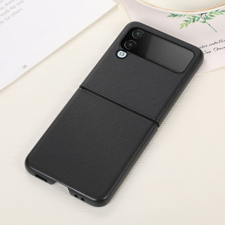 For Samsung Galaxy Z Flip4 Arashi Texture PU Phone Case(Black)