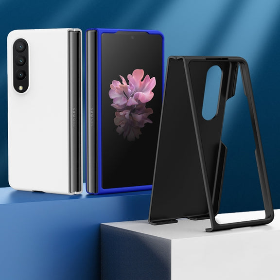 For Samsung Galaxy Z Fold4 Big Hole Fuel Injection PC Skin Feel Phone Case(Black)