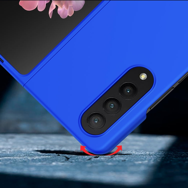 For Samsung Galaxy Z Fold4 Big Hole Fuel Injection PC Skin Feel Phone Case(Black)