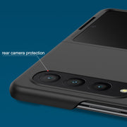 For Samsung Galaxy Z Fold4 Big Hole Fuel Injection PC Skin Feel Phone Case(Black)