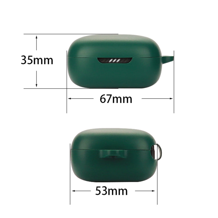 Bluetooth Earphone Silicone Protective Case For JBL Live Free 2 TWS(Dark Green)