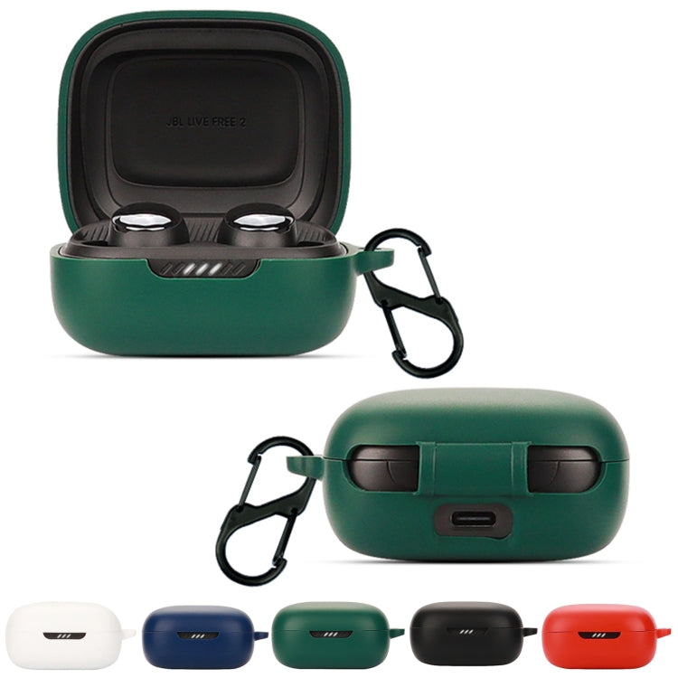 Bluetooth Earphone Silicone Protective Case For JBL Live Free 2 TWS(White)