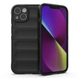 For iPhone 14 Magic Shield TPU + Flannel Phone Case (Black) - free shipping - PMC TechLife - Order now!