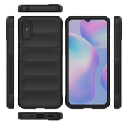 For Xiaomi Redmi 9A Magic Shield TPU + Flannel Phone Case(Light Blue)
