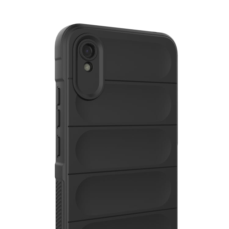For Xiaomi Redmi 9A Magic Shield TPU + Flannel Phone Case(Light Blue)