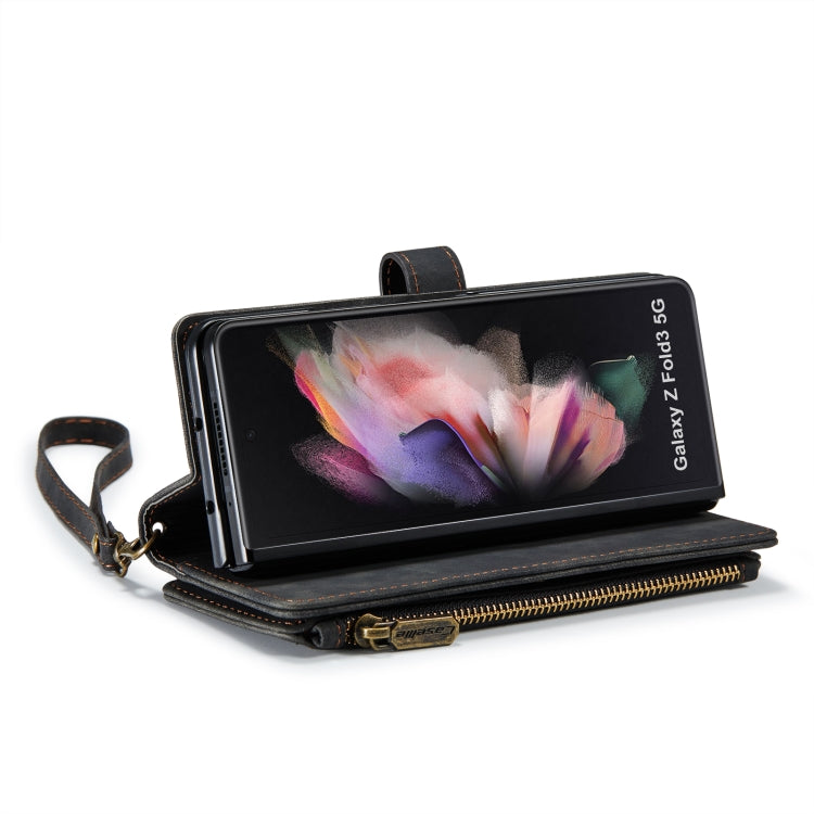 For Samsung Galaxy Z Fold3 5G CaseMe C30 Multifunctional Phone Leather Phone Case(Black)