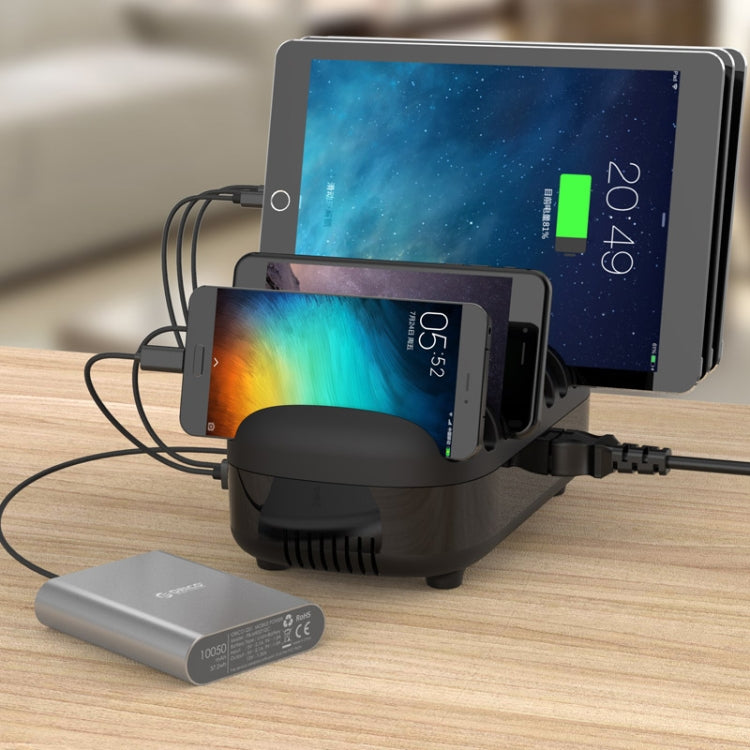ORICO DUK-10P-DX 120W 5V 2.4A 10 Ports USB Charging Station, EU Plug(Black)