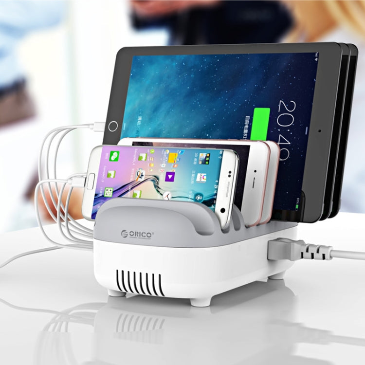 ORICO DUK-10P-DX 120W 5V 2.4A 10 Ports USB Charging Station, EU Plug(White)