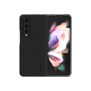 For Samsung Galaxy Z Fold4 5G LC.IMEEKE Shock-resistant Plain Leather All-inclusive Protective Case(Black)