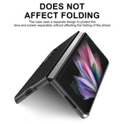 For Samsung Galaxy Z Fold4 5G LC.IMEEKE Shock-resistant Plain Leather All-inclusive Protective Case(Black)
