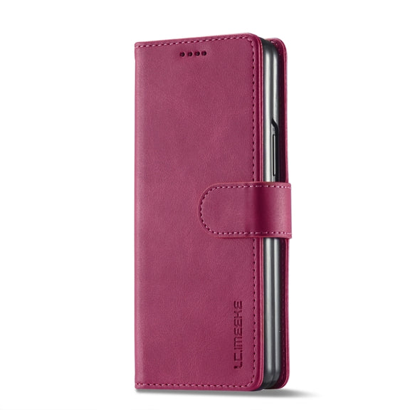 For Samsung Galaxy Z Fold4 5G LC.IMEEKE Calf Texture Leather Phone Case(Red)