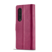 For Samsung Galaxy Z Fold4 5G LC.IMEEKE Calf Texture Leather Phone Case(Red)