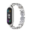 For Xiaomi Mi Band 5 / 6 MIJOBS Bone Chain Double Hole Metal Watch Band(Silver)