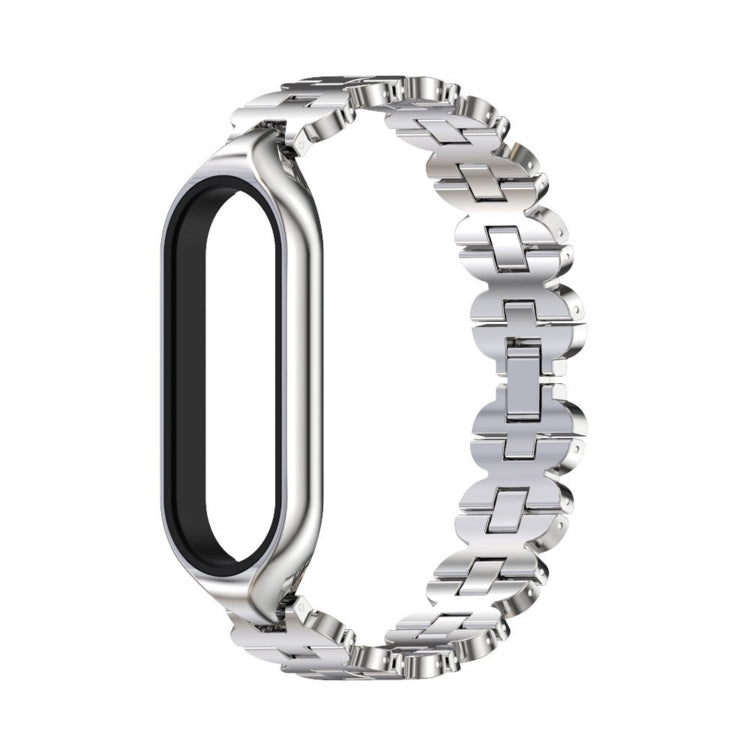 For Xiaomi Mi Band 5 / 6 MIJOBS Bone Chain Double Hole Metal Watch Band(Silver)