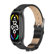 For Xiaomi Mi Band 7 / 7 NFC MIJOBS Plus Metal Case Microfiber Leather Watch Band(Black) - Watch Bands by MIJOBS