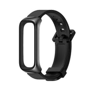 For Samsung Galaxy Fit 2 MIJOBS Metal Case Silicone Watch Band(Black)