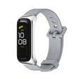 For Samsung Galaxy Fit 2 MIJOBS Metal Case Silicone Watch Band(Grey Silver) - Watch Bands by MIJOBS