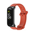 For Samsung Galaxy Fit 2 MIJOBS Metal Case Silicone Watch Band(Orange Black) - Watch Bands by MIJOBS