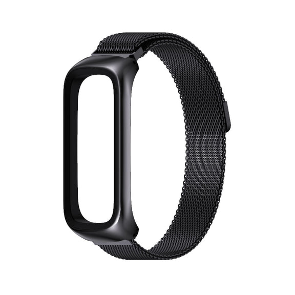 For Samsung Galaxy Fit 2 MIJOBS Milan Magnetic Stainless Steel Watch Band(Black) - Watch Bands by MIJOBS