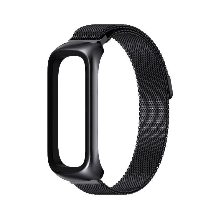 For Samsung Galaxy Fit 2 MIJOBS Milan Magnetic Stainless Steel Watch Band(Black) - Watch Bands by MIJOBS