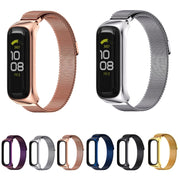 For Samsung Galaxy Fit 2 MIJOBS Milan Magnetic Stainless Steel Watch Band(Black) - Watch Bands by MIJOBS