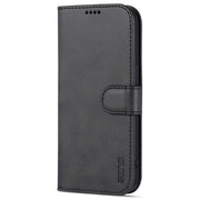 For iPhone 14 Pro Max AZNS Skin Feel Calf Texture Horizontal Flip Leather Case (Black)