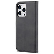 For iPhone 14 Pro Max AZNS Skin Feel Calf Texture Horizontal Flip Leather Case (Black)