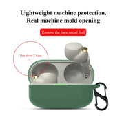 For Sony WF-1000XM4 Wireless Earphone Silicone Protective Case(Matcha Green)