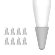 8 PCS / Set Universal Wearable Stylus Nib Cover For Apple Pencil 1 / 2(Grey)