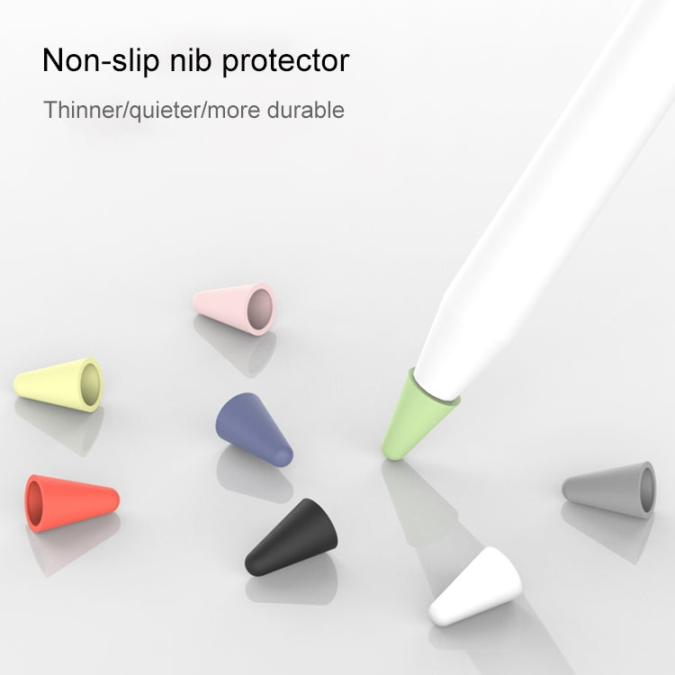 8 PCS / Set Universal Wearable Stylus Nib Cover For Apple Pencil 1 / 2(Pink)