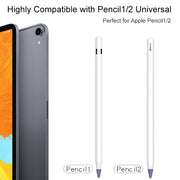 8 PCS / Set Universal Wearable Stylus Nib Cover For Apple Pencil 1 / 2(Red)
