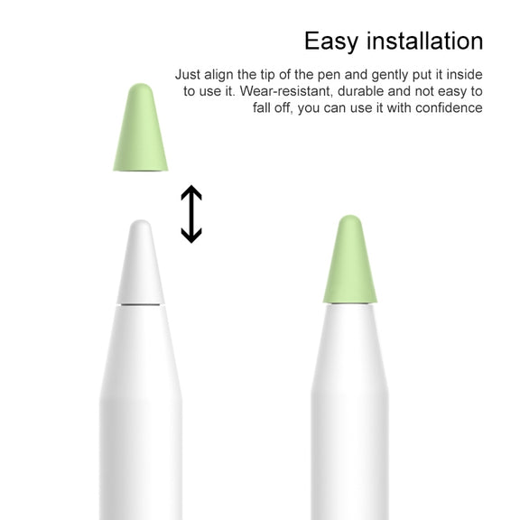 8 PCS / Set Universal Wearable Stylus Nib Cover For Apple Pencil 1 / 2(White)