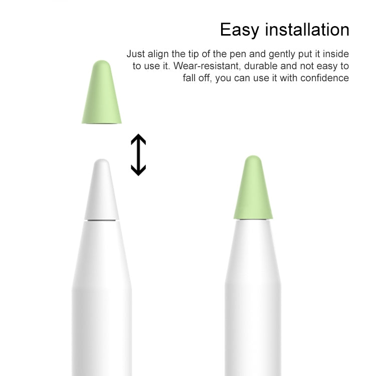 8 PCS / Set Universal Wearable Stylus Nib Cover For Apple Pencil 1 / 2(Green)
