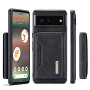 For Google Pixel 6A DG.MING M2 Series 3-Fold Multi Card Bag Phone Case(Black)