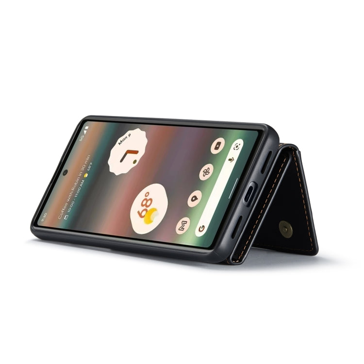 For Google Pixel 6A DG.MING M2 Series 3-Fold Multi Card Bag Phone Case(Coffee)