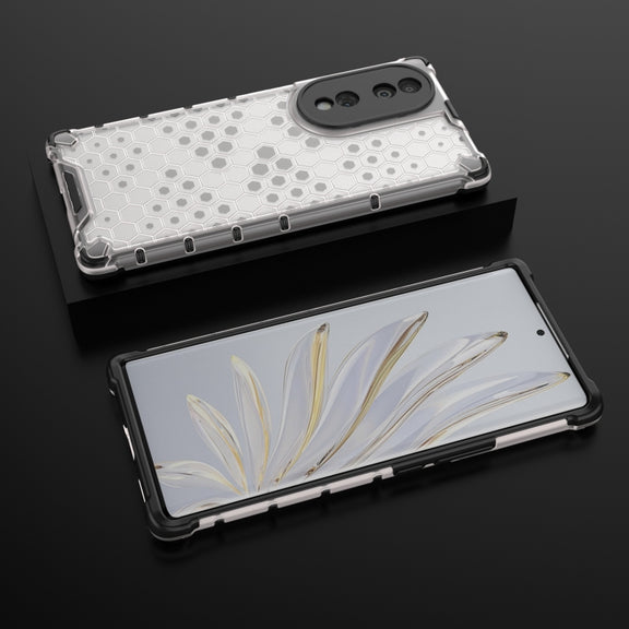 For Honor 70 5G Honeycomb Phone Case(White)