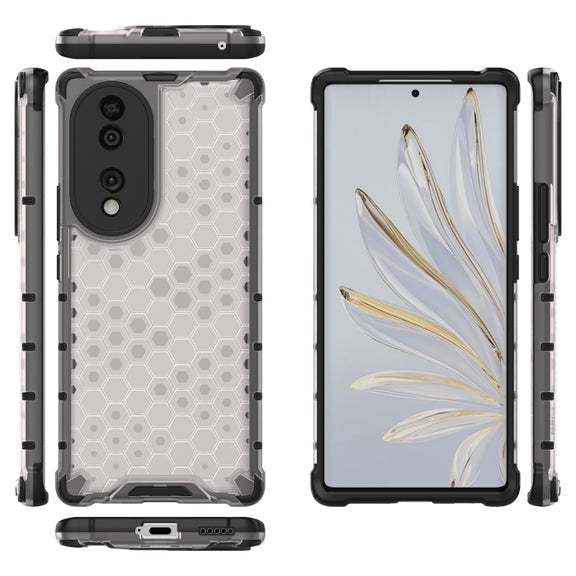 For Honor 70 5G Honeycomb Phone Case(White)