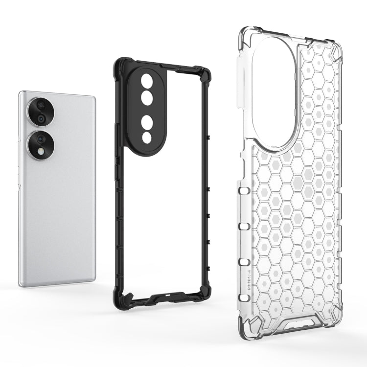 For Honor 70 5G Honeycomb Phone Case(White)