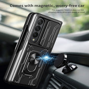 For Samsung Galaxy Z Fold4 Sliding Camshield Card Phone Case(White)