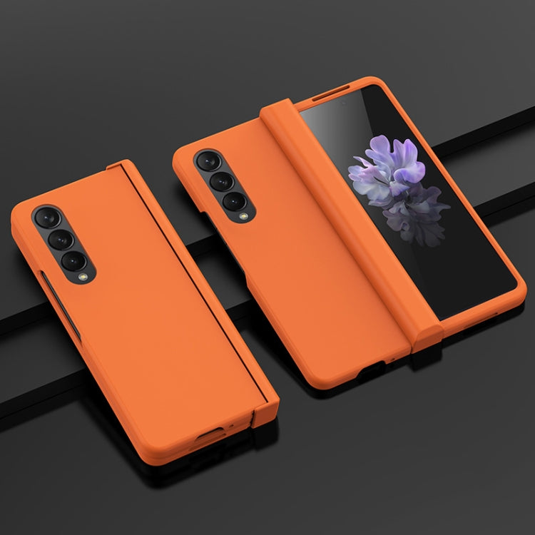 For Samsung Galaxy Z Fold4 5G PC Skin Feel Folding Phone Case(Orange)