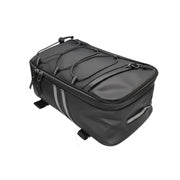 Motorcycle Water-resistant PU Leather Rack Rear Carrier Bag, Capacity: 8L with Rain Cover
