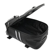 Motorcycle Water-resistant PU Leather Rack Rear Carrier Bag, Capacity: 8L with Rain Cover